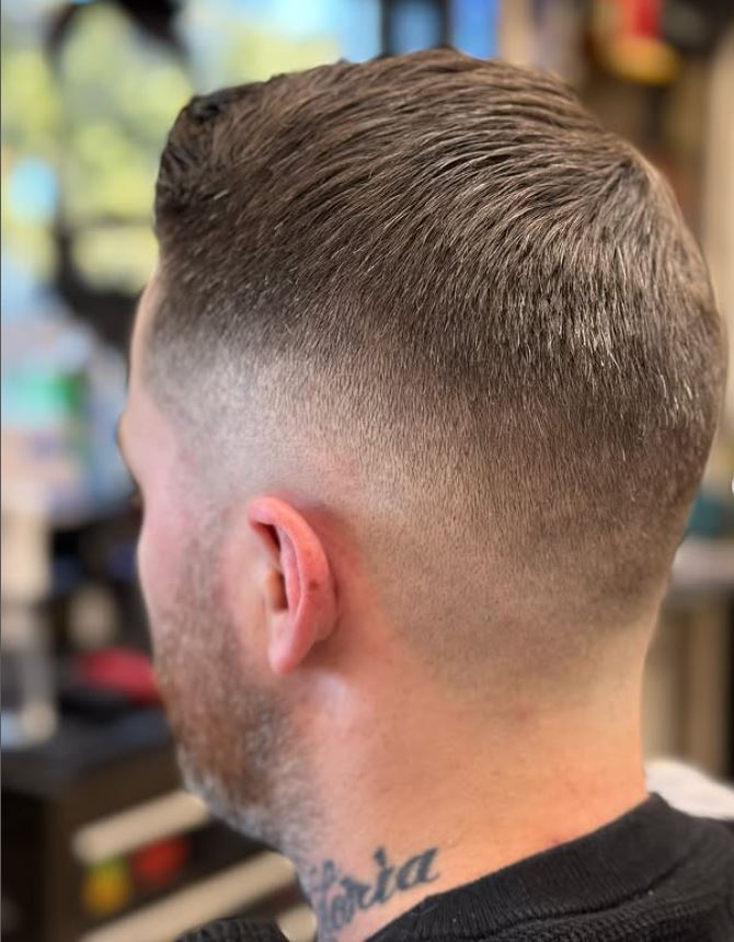 Professional fade haircut