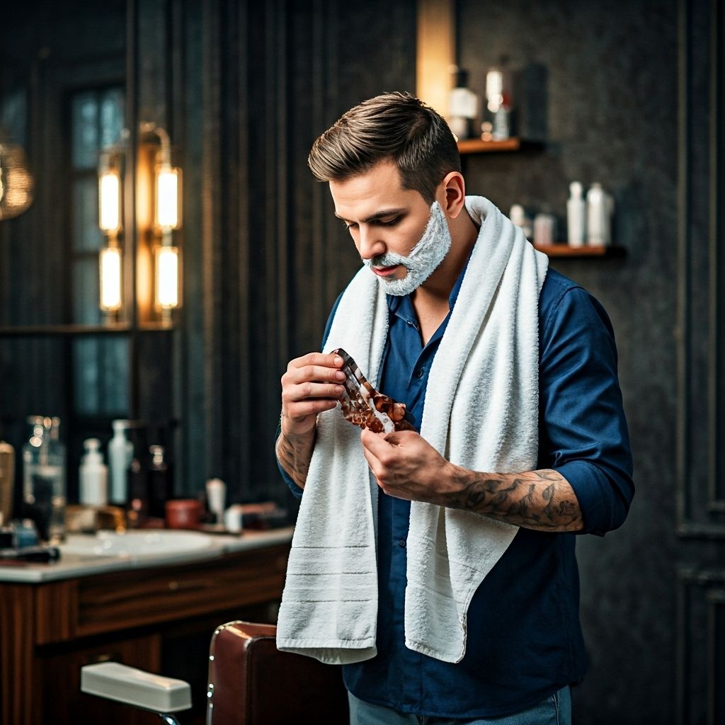 Traditional hot towel shave